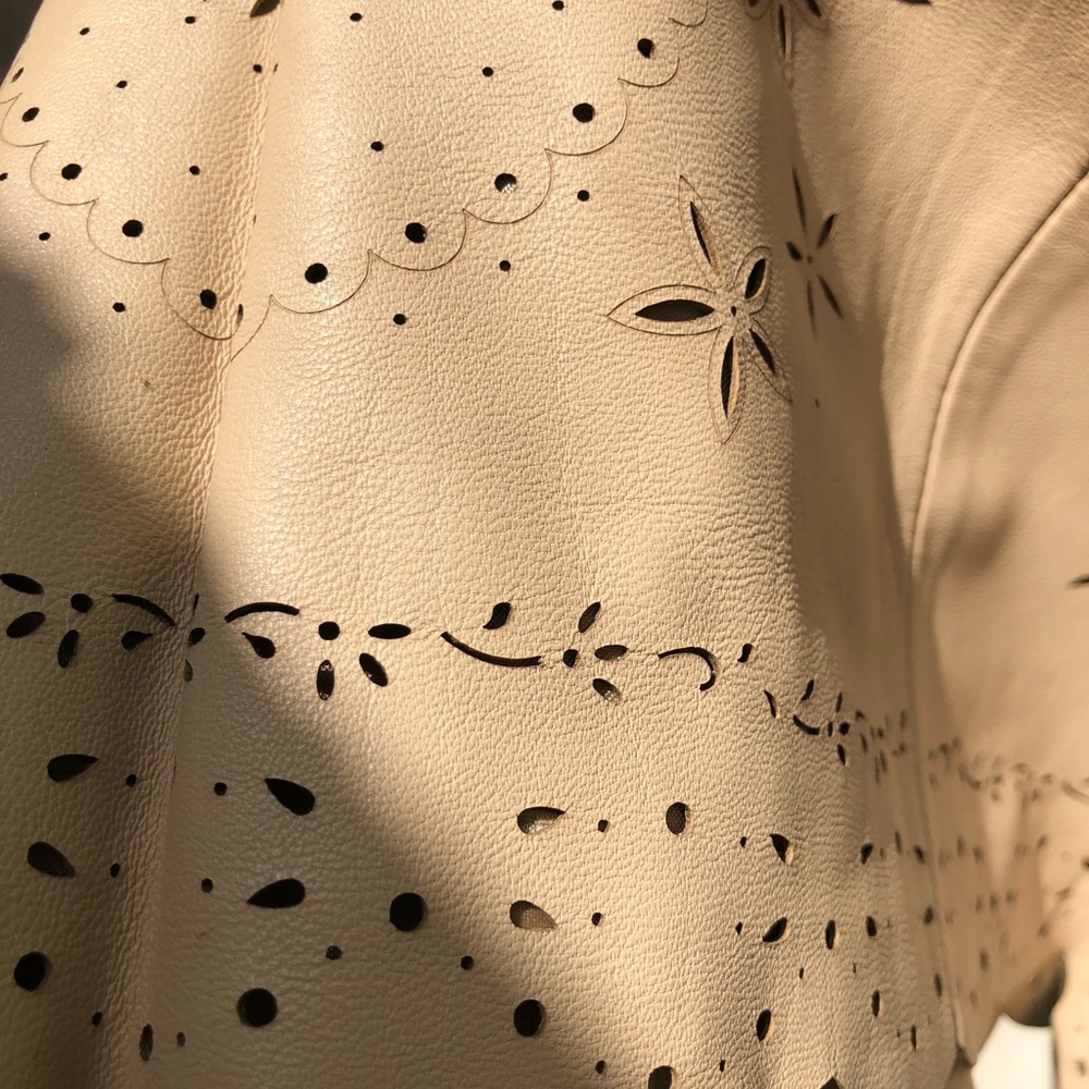 Soft Leather skirt 8 Lasercut Shelly Segal Laundry